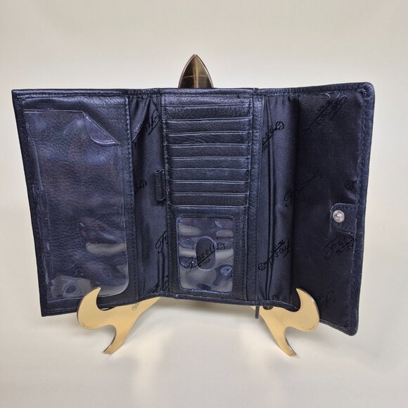 Fossil Black Leather Wallet Vintage - Picture 3 of 3